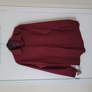 Arrow Men's Burgundy Dress Shirt- Size 16.5 (L)